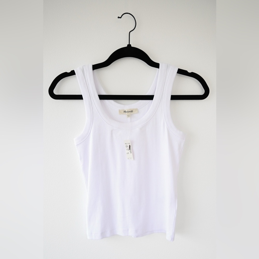 Madewell Ribbed White Tank Top - Picture 5 of 7